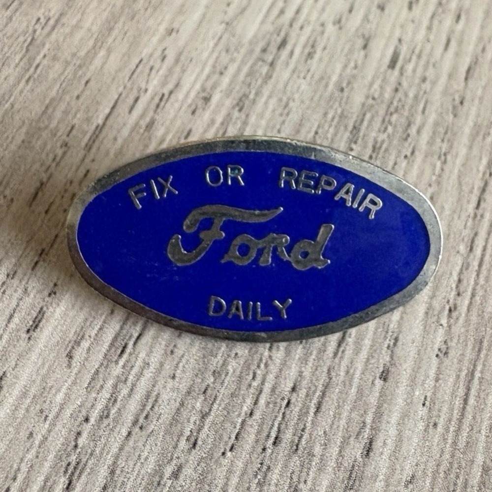 Vintage Genuine Ford Fix Or Repair‎ Daily- hat pin , tie tac , lapel pin hatpin